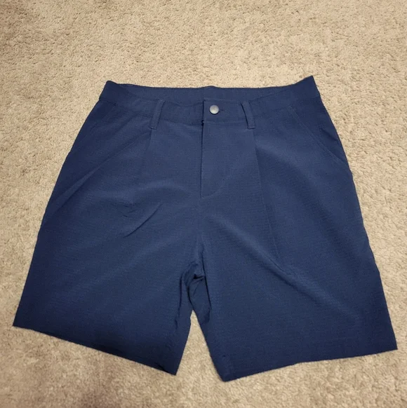 Addidas Utra 365 Navy Blue Textured Golf Shorts Size 30 Bnwt - Picture 2 of 10